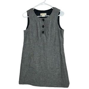 Michael Kors Wool Tweed Dress Gray Size Medium